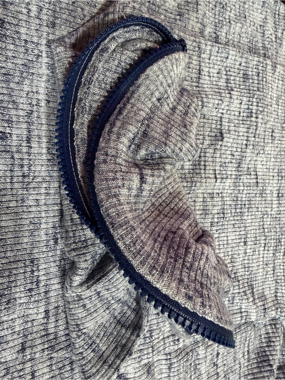 NWT BetaBrand Small Heathered‎ Blue Leave Me Alone Sweater - Picture 3 of 4